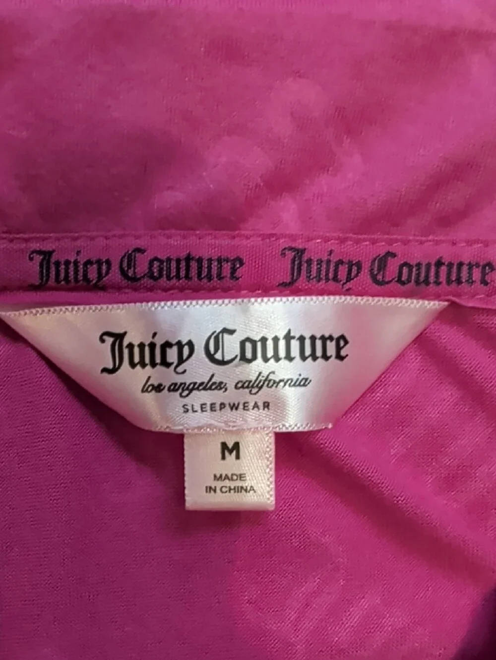 Y2K Retro Juicy Couture Pink Two-Piece Short Pajama Set Women's Medium VTG